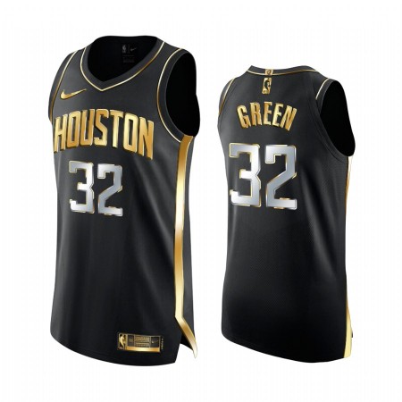 Herren NBA Houston Rockets Trikot Jeff Green 32 2020-21 Schwarz Golden Edition Swingman